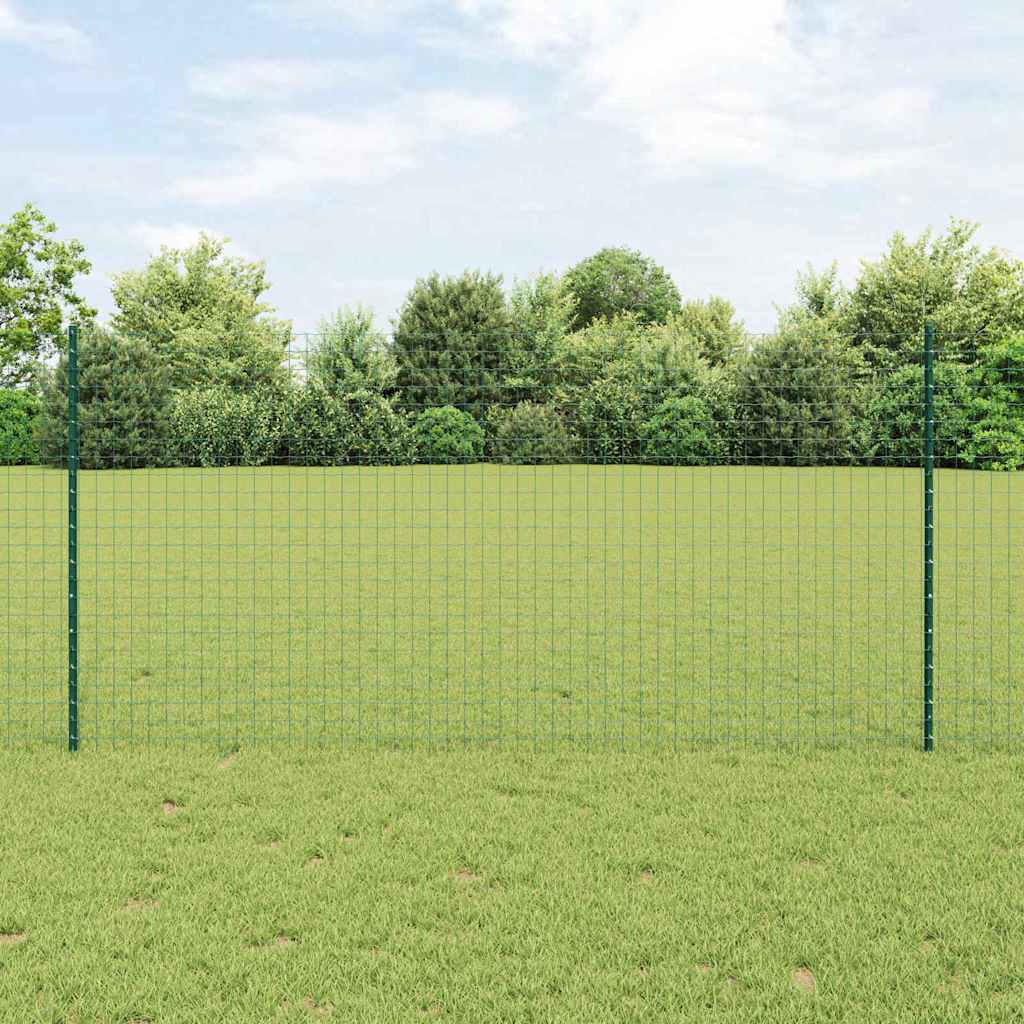 Vidaxl Clôture Euro Avec Poteau 10 X 1,2 M Acier Recouvert De Pvc Vert