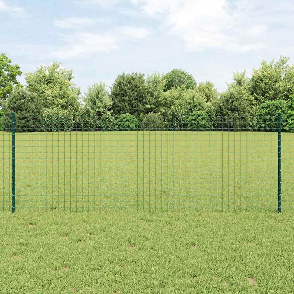 Vidaxl Clôture Euro Avec Poteau 25 X 0,8 M Acier Recouvert De Pvc Vert