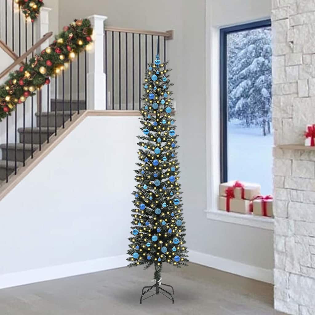 Vidaxl Sapin De Noël Artificiel Vert 240 Cm Pvc, Plastique Et Acier
