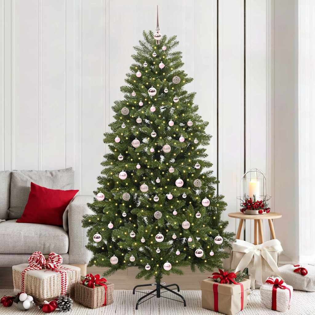 Vidaxl Sapin De Noël Artificiel Avec 300 Led Vert 210 Cm Pvc Et Métal