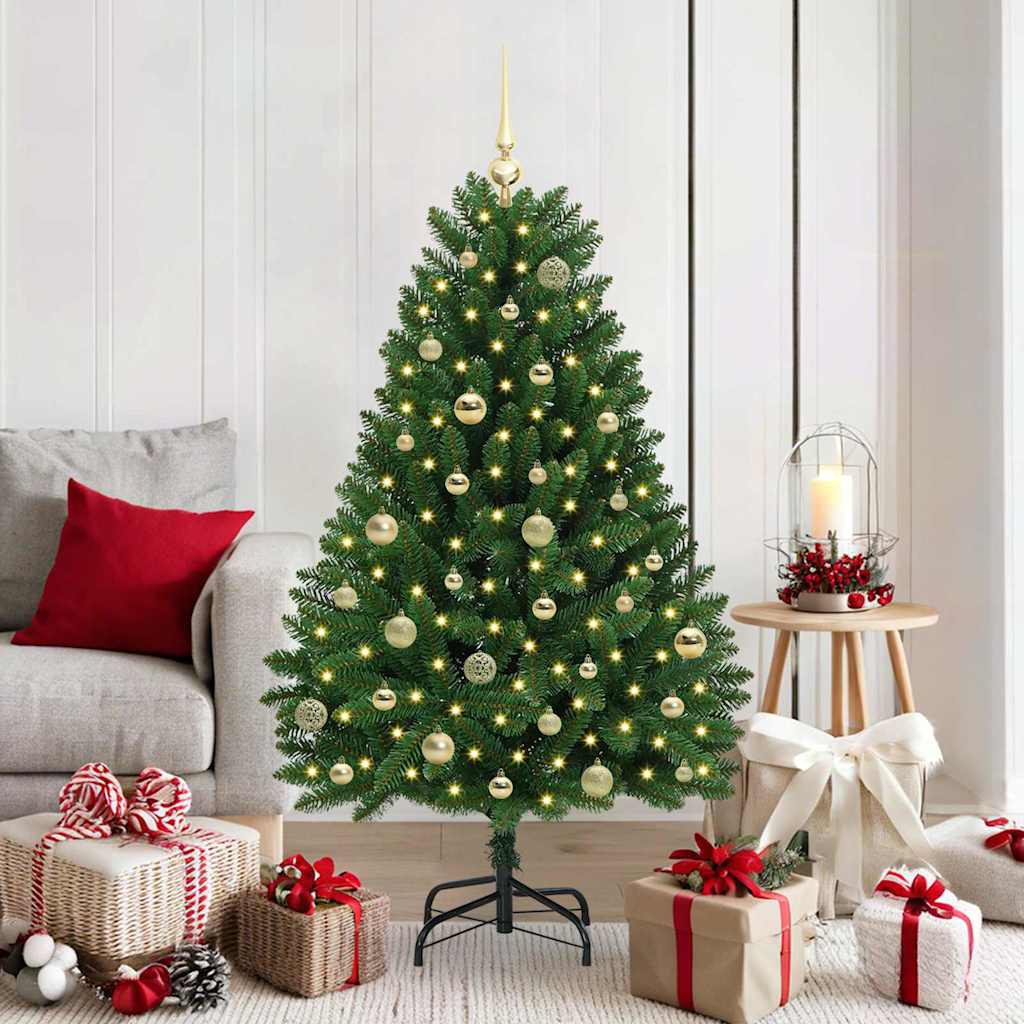 Vidaxl Sapin De Noël Artificiel Avec 150 Led Vert 150 Cm Pvc Et Métal
