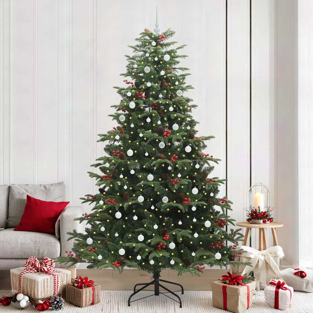 Vidaxl Sapin De Noël Artificiel Vert 240 Cm Pvc, Métal Et Plastique