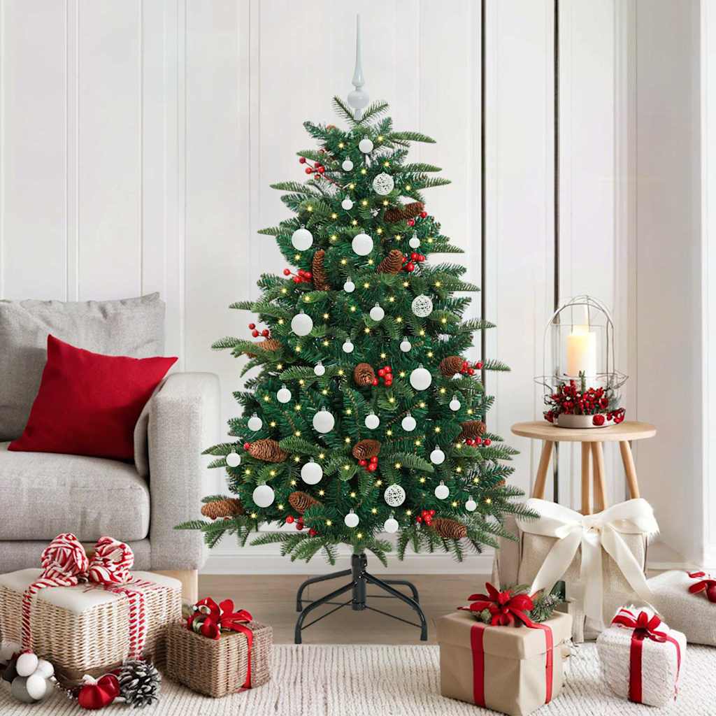 Vidaxl Sapin De Noël Artificiel Vert 150 Cm Pvc, Métal Et Plastique