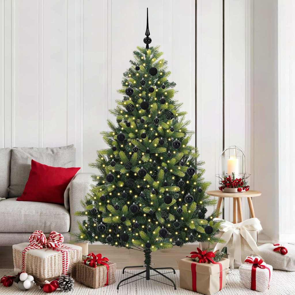 Vidaxl Arbre De Noël Artificiel En Silicone Flexible 300 Leds 180 Cm