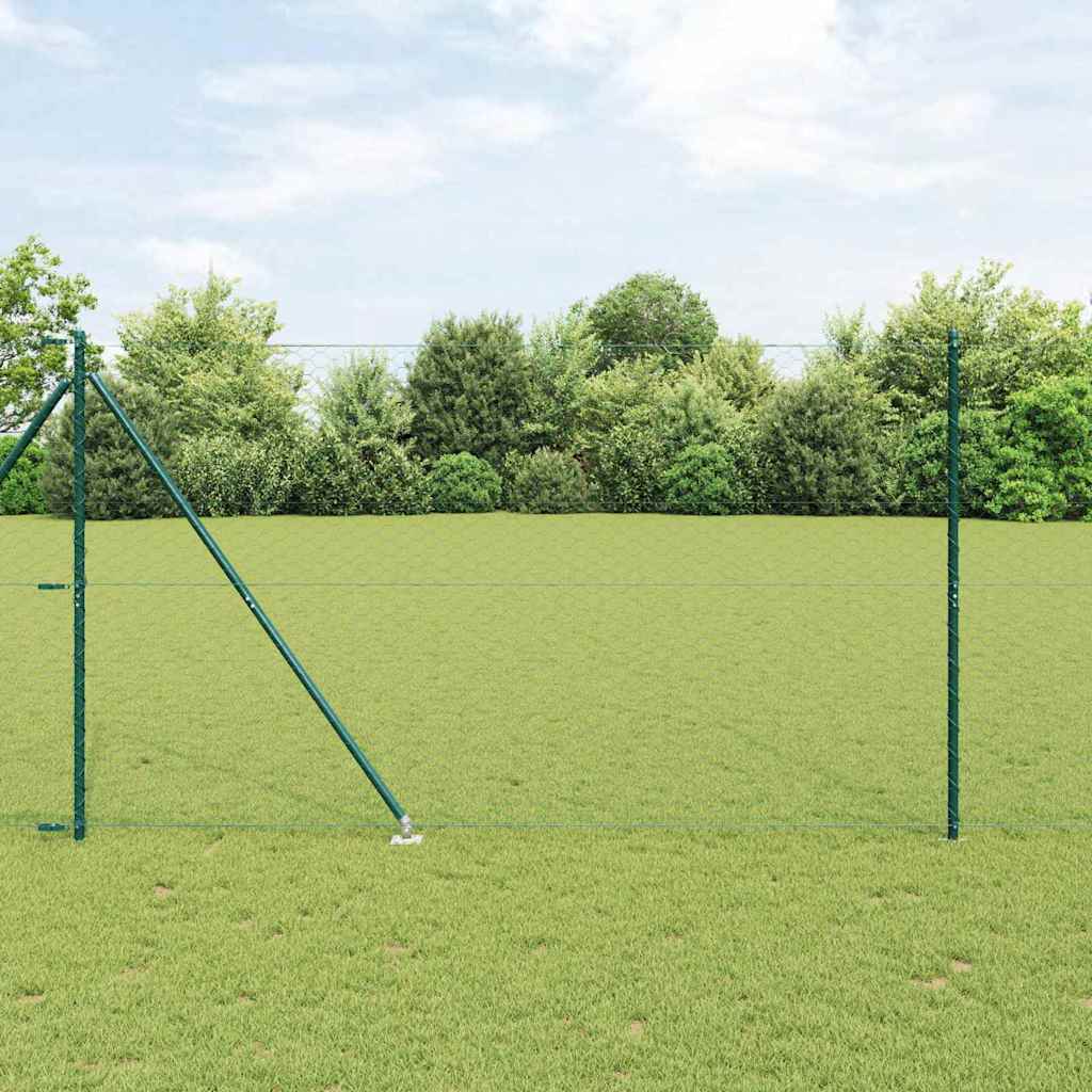 Vidaxl Clôture Hexagonale Avec Poteau 50 X 1,6 M Vert Maille