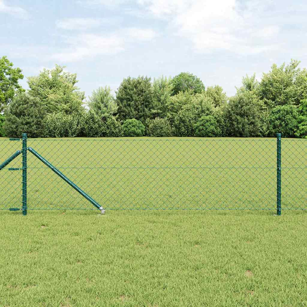 Vidaxl Clôture En Maillons Avec Pointes 25 X 0,4 M Vert Maille