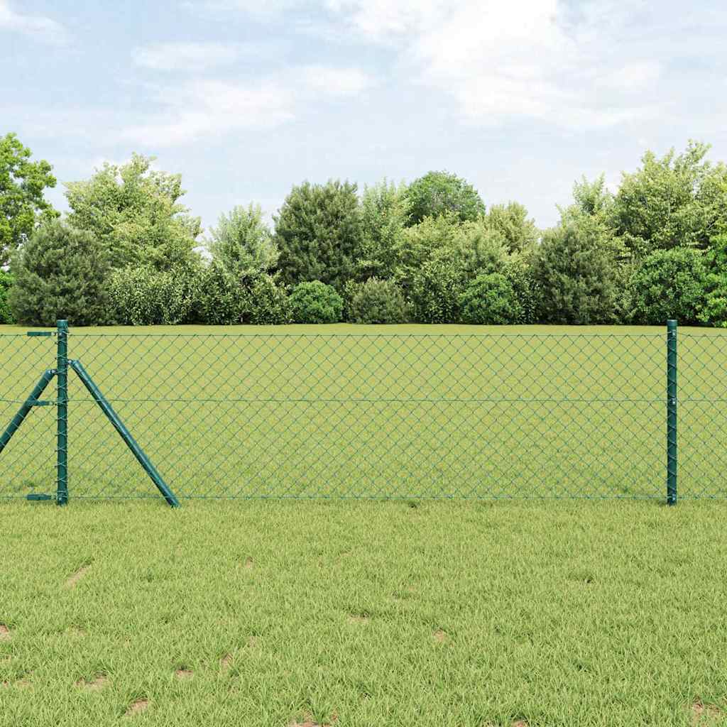Vidaxl Clôture En Mailles De Chaîne Avec Fixation Au Sol 25 X 0,4 M