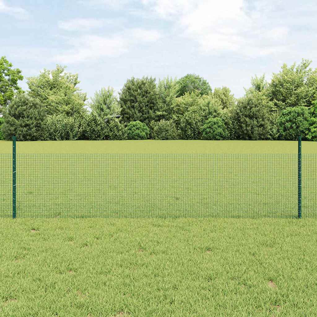 Vidaxl Clôture En Fil Soudé Avec Poteaux 50 X 0,5 M Vert Maille