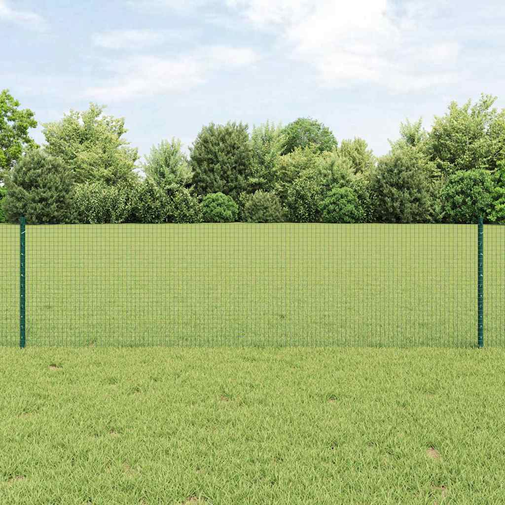 Vidaxl Clôture En Fil Soudé Avec Poteaux 50 X 0,6 M Vert Maille