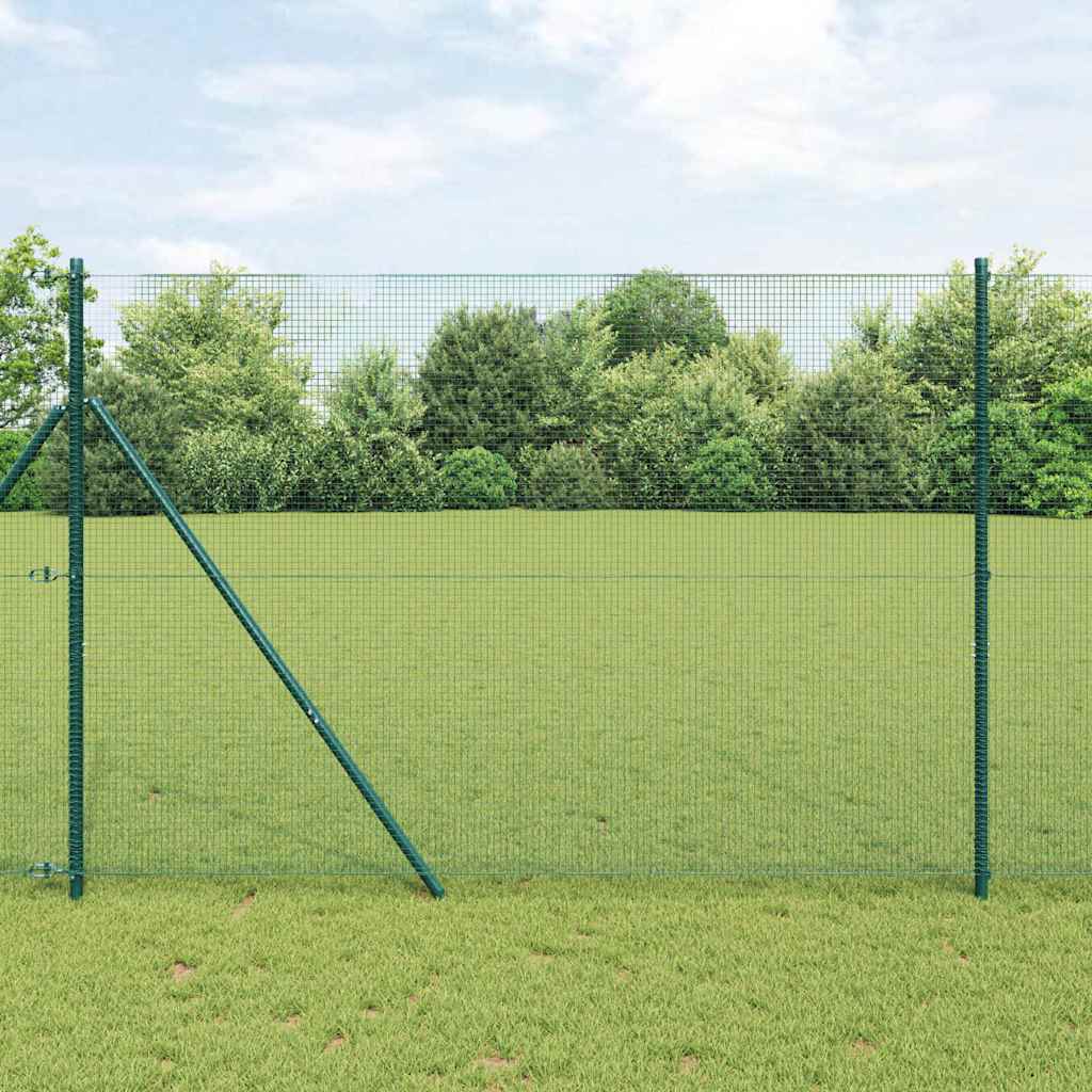 Vidaxl Clôture En Fils Soudés Pour Fixation Au Sol 25 X 1,5 M Vert
