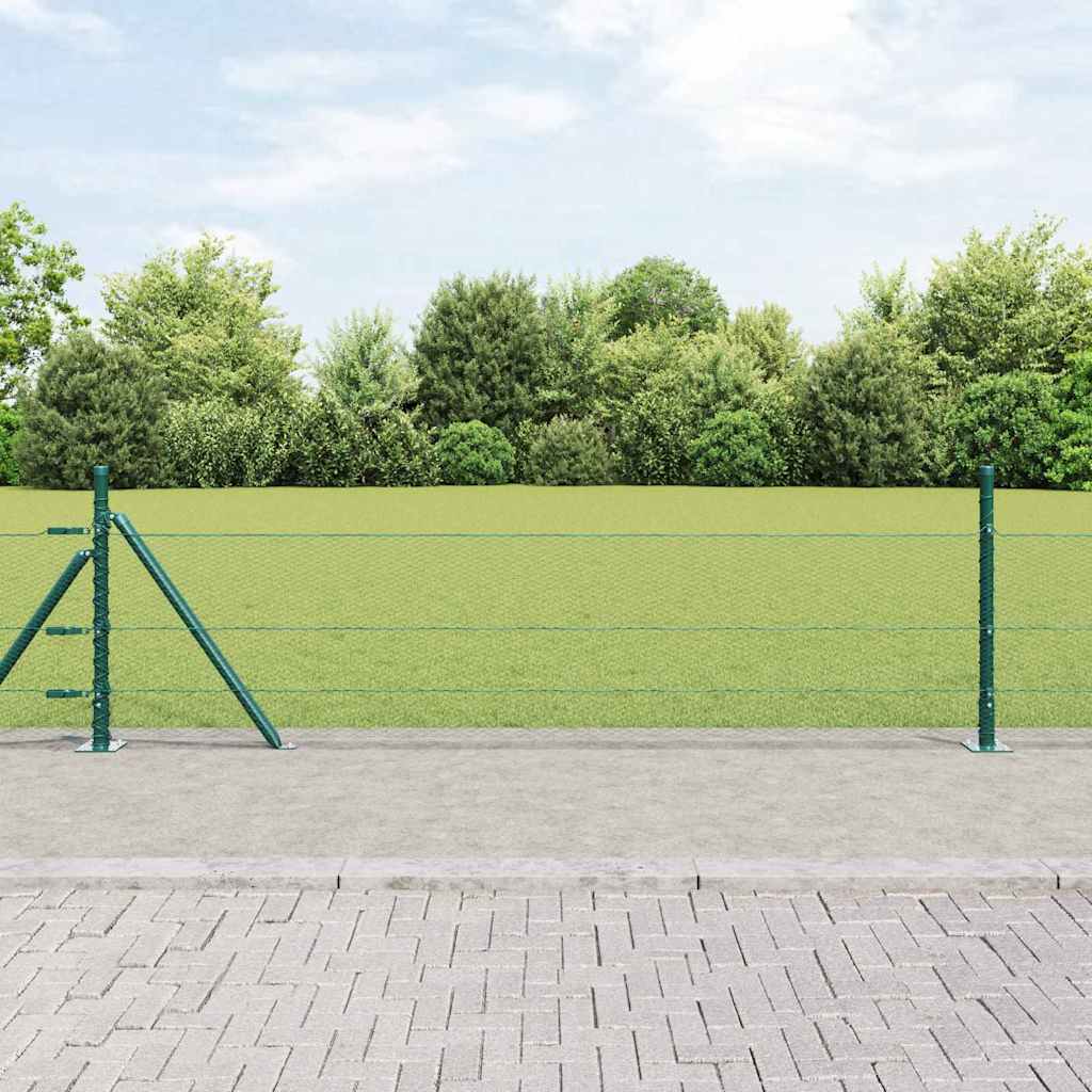 Vidaxl Clôture Hexagonale Avec Base En Béton 10 X 0,4 M Vert Maille