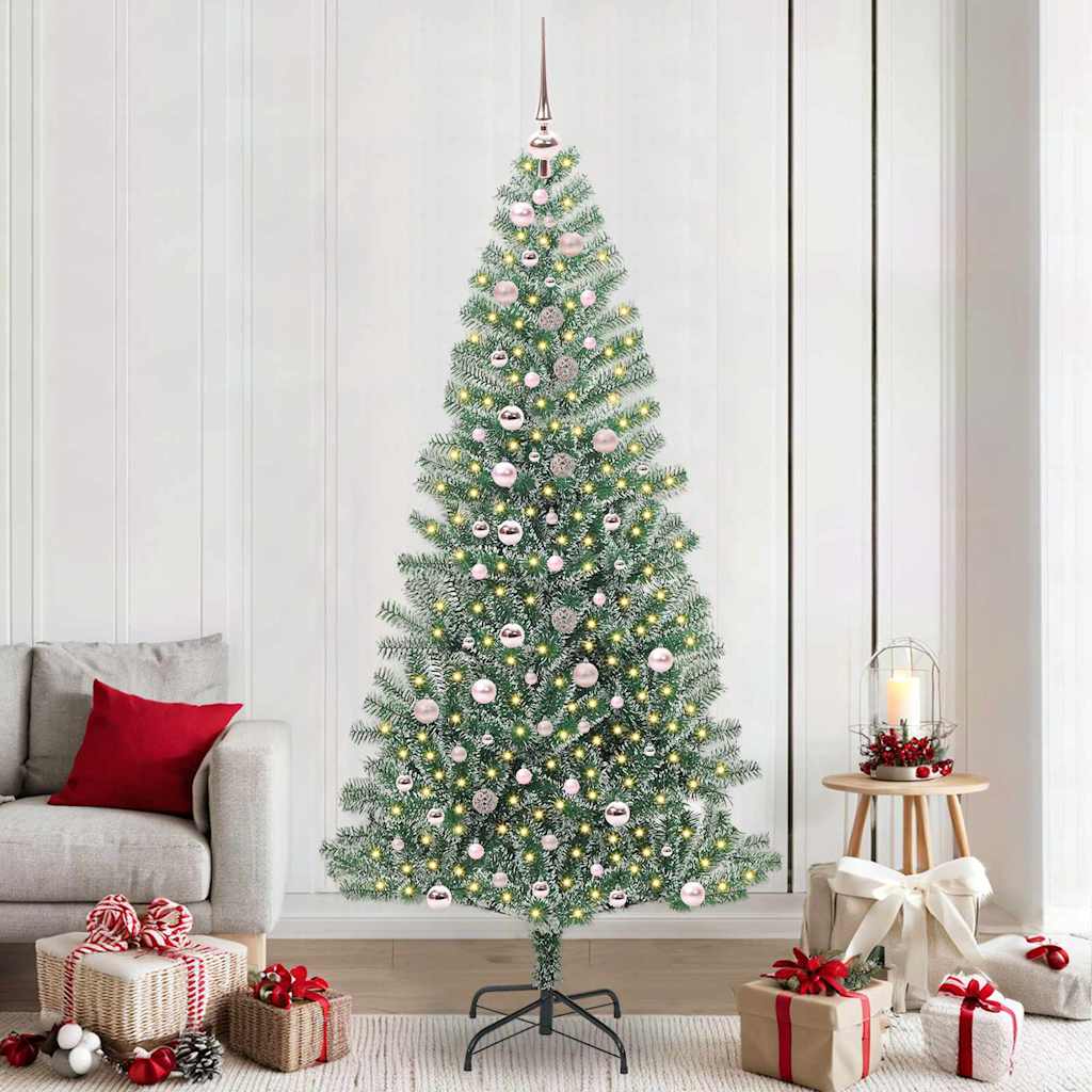 Vidaxl Arbre De Noël Artificiel Floconné De Neige Avec Lumière Led