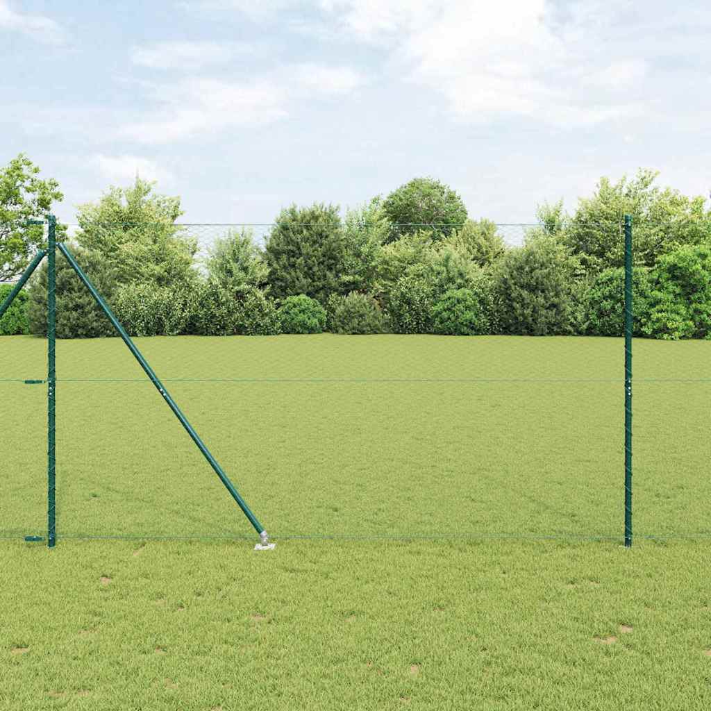 Vidaxl Clôture Hexagonale Avec Poteau 100 X 1,6 M Vert Maille