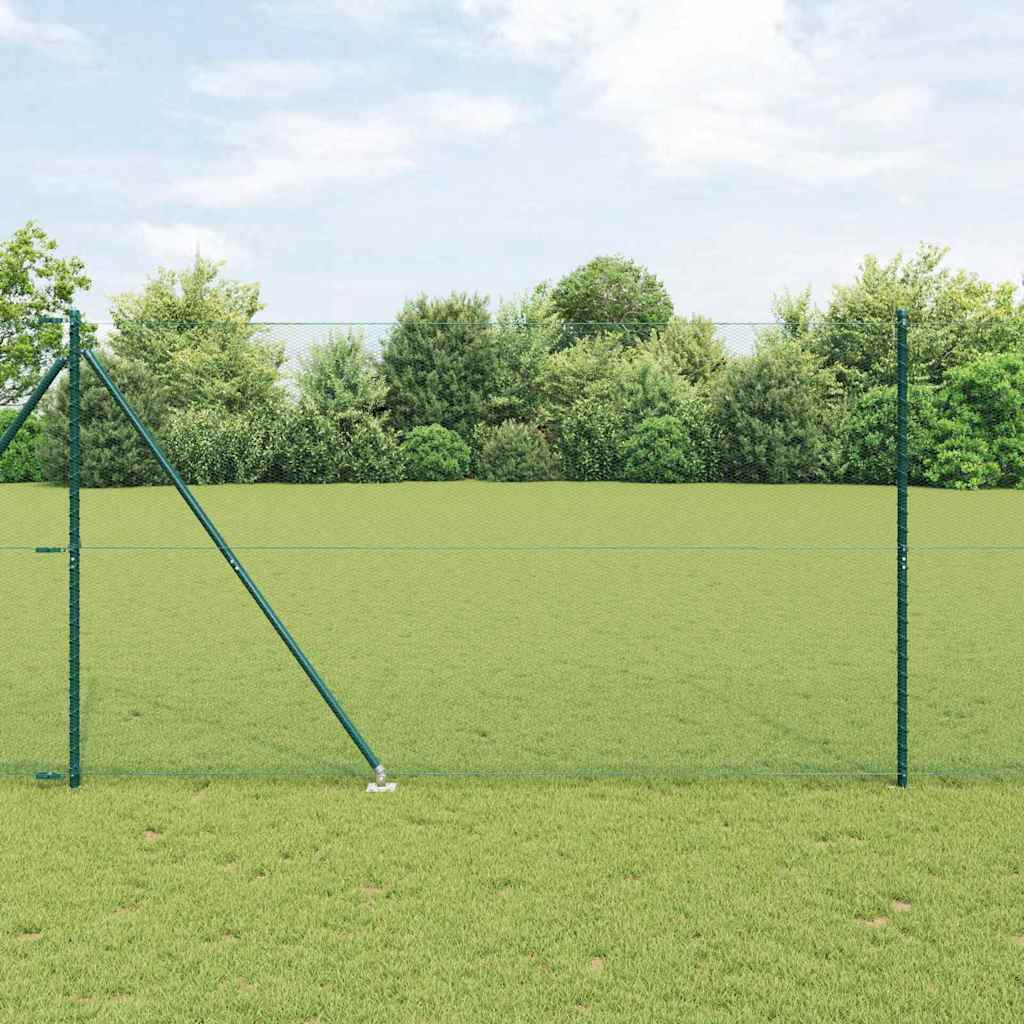 Vidaxl Clôture Hexagonale Avec Poteau 50 X 1,5 M Vert Maille