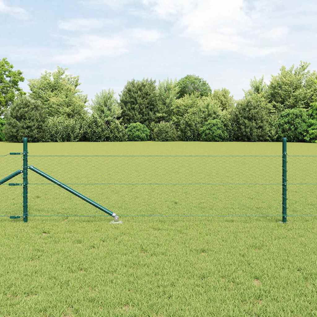 Vidaxl Clôture Hexagonale Avec Poteau 10 X 0,5 M Vert Maille