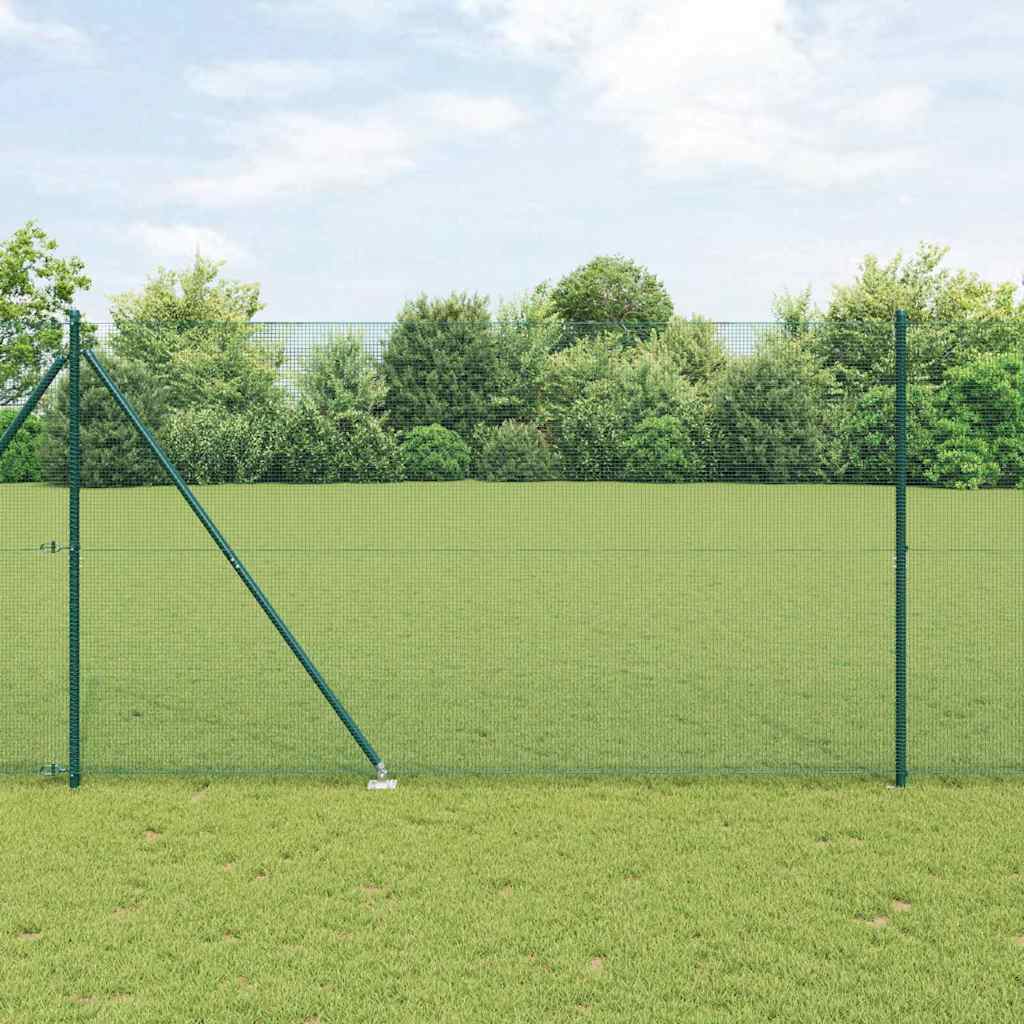 Vidaxl Clôture En Fil Soudé Avec Pointes 50 X 1,5 M Vert Maille