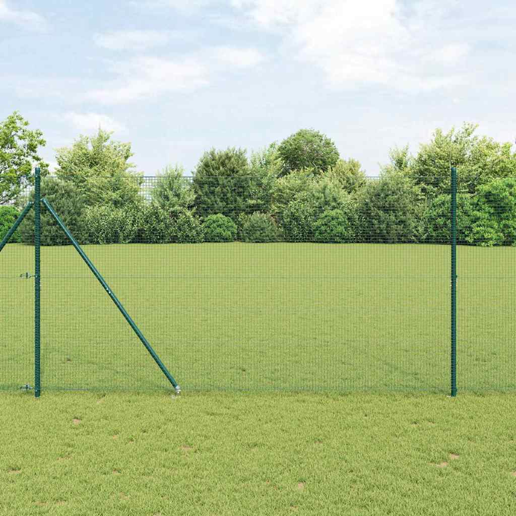 Vidaxl Clôture En Fil Soudé Avec Pointes 50 X 1,4 M Vert Maille