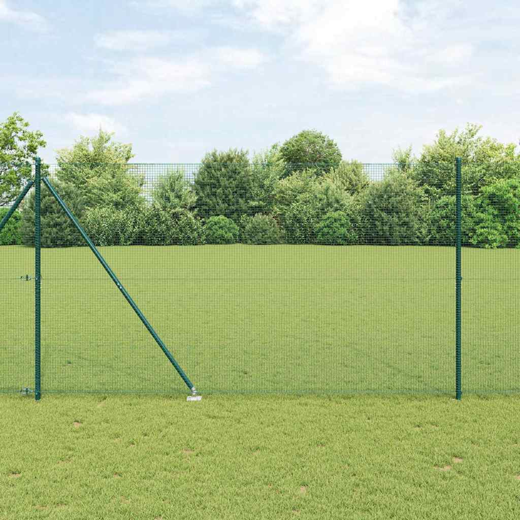 Vidaxl Clôture En Fil Soudé Avec Pointes 10 X 1,6 M Vert Maille
