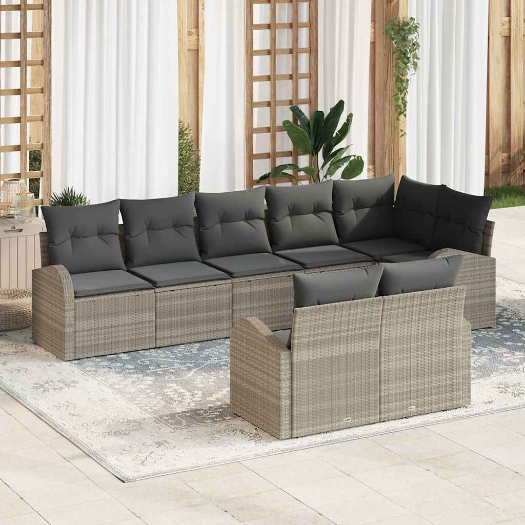 Vidaxl Ensemble De Canapé De Jardin Gris Clair 55 X 55 X 37 Cm