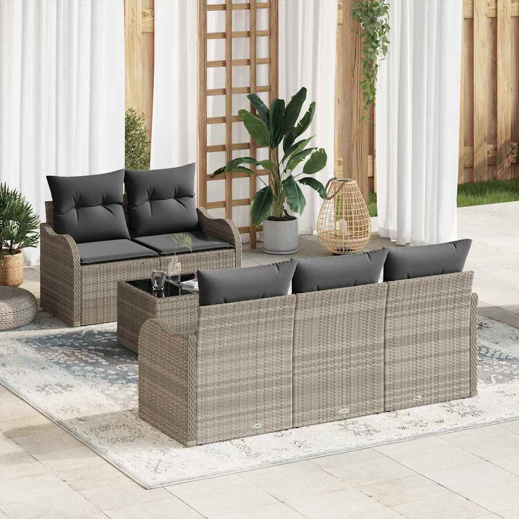 Vidaxl Ensemble De Canapé De Jardin Gris Clair Polyrotin