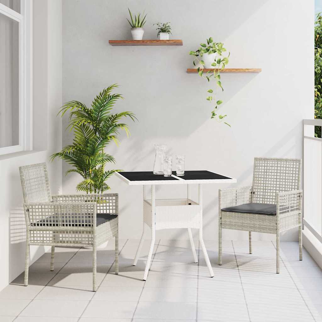 Vidaxl Ensemble De Salle À Manger Pour Jardin 3 Pcs Gris Clair