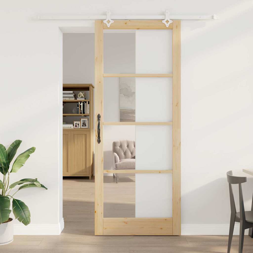 Vidaxl Porte Coulissante Naturel 93 X 232 Cm
