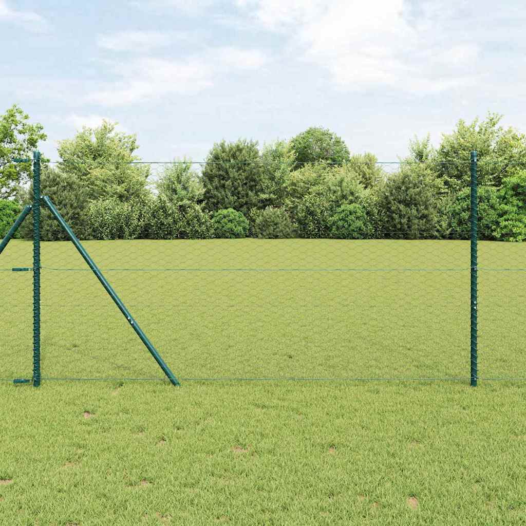 Vidaxl Fixation Au Sol Hexagonale 50 X 1,2 M Acier Recouvert De Pvc