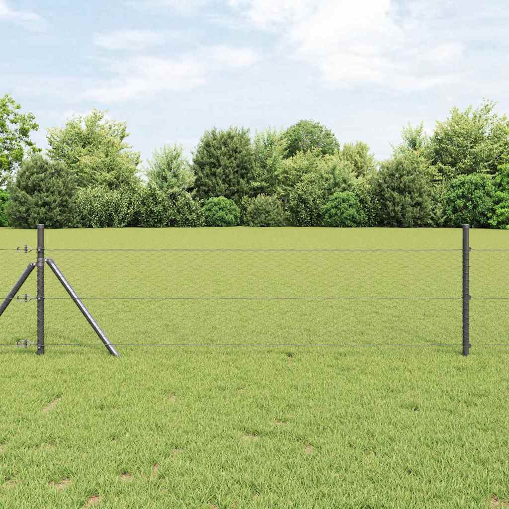 Vidaxl Fixation Au Sol Hexagonale 10 X 0,5 M Acier Recouvert De Pvc