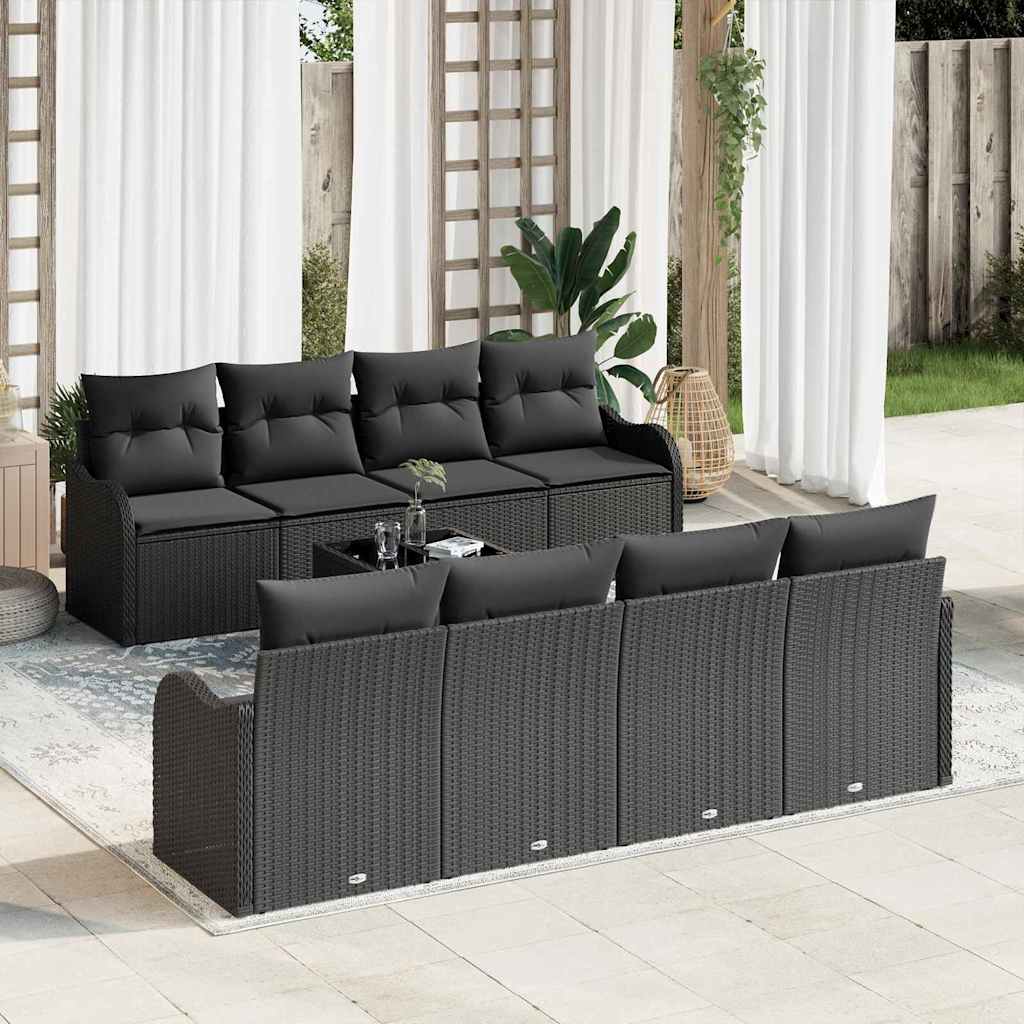 Vidaxl Ensemble De Canapé De Jardin Noir 55 X 55 X 37 Cm Polyrotin