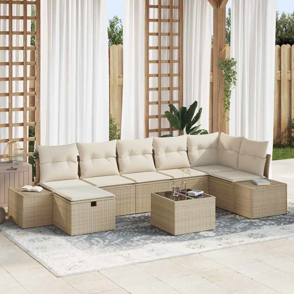 Vidaxl Ensemble De Canapés Avec Coussin 8 Pcs Polyrotin