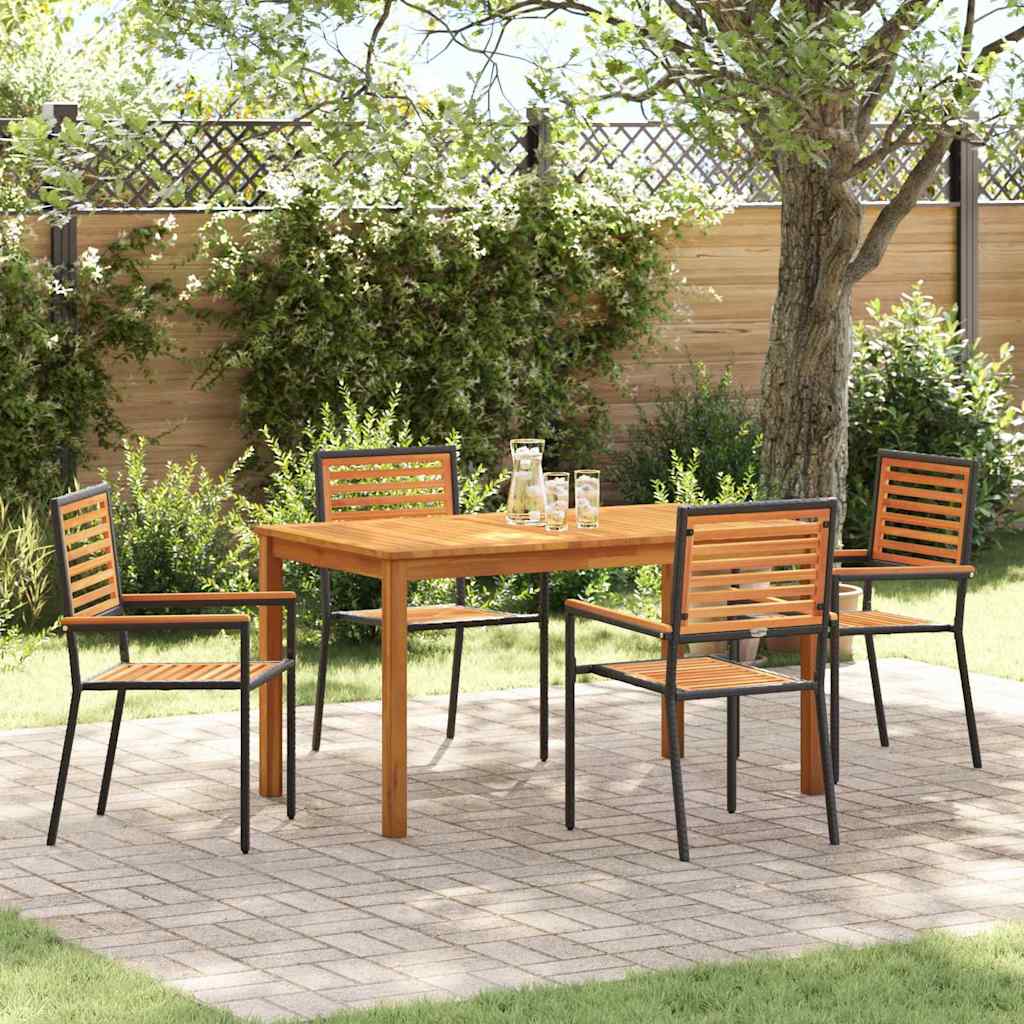 Vidaxl Ensemble De Salle À Manger Pour Jardin 5 Pcs Noir
