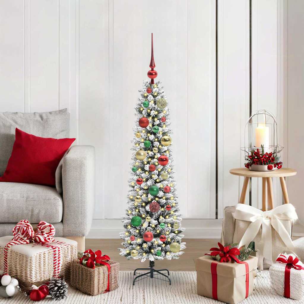 Vidaxl Sapin De Noël Artificiel Blanc 120 Cm Pvc, Métal Et Plastique
