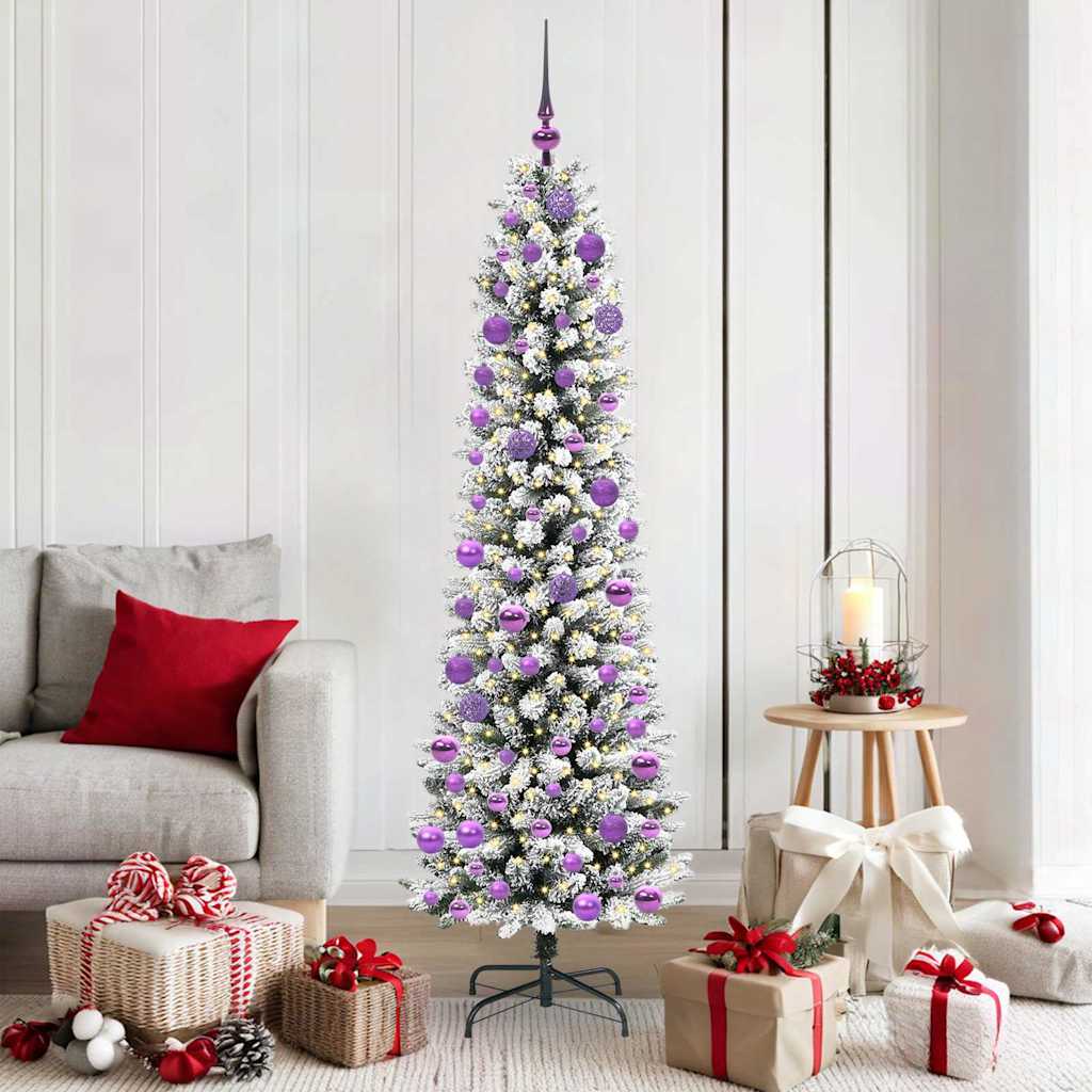Vidaxl Sapin De Noël Artificiel Blanc 180 Cm Pvc, Métal Et Plastique