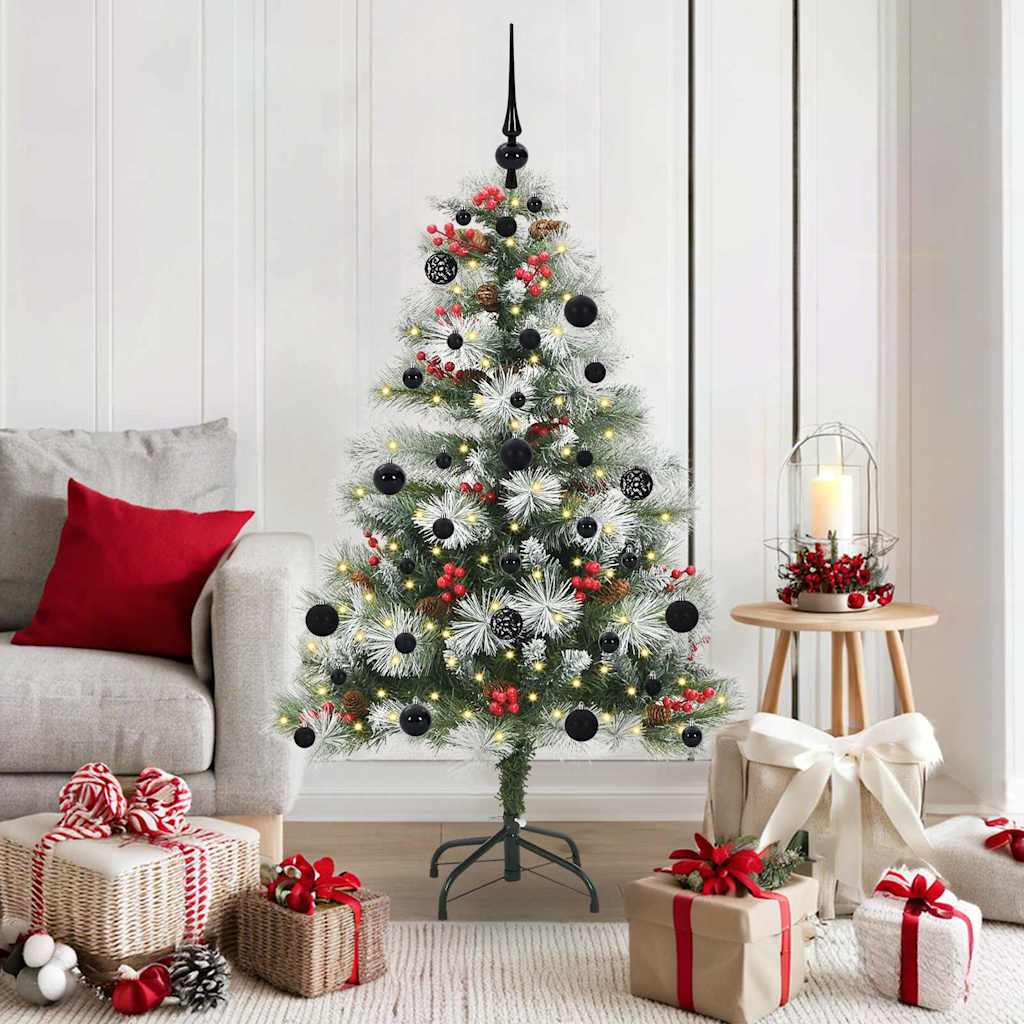 Vidaxl Sapin De Noël Artificiel Vert Et Blanc 150 Cm