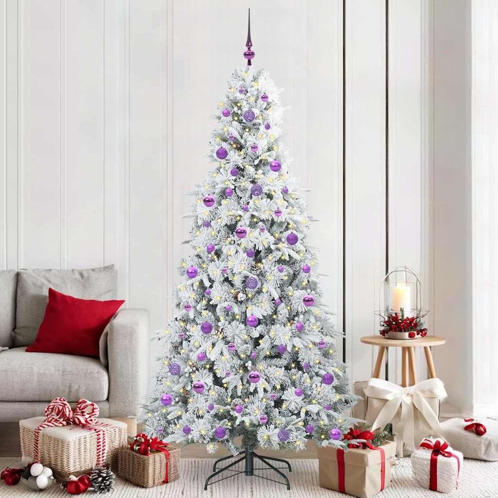 Vidaxl Sapin De Noël Artificiel À Branches Articulées Blanc 210 Cm