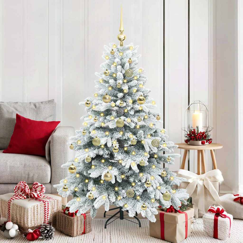 Vidaxl Sapin De Noël Artificiel Avec 150 Led Blanc 150 Cm Pe Et Pvc