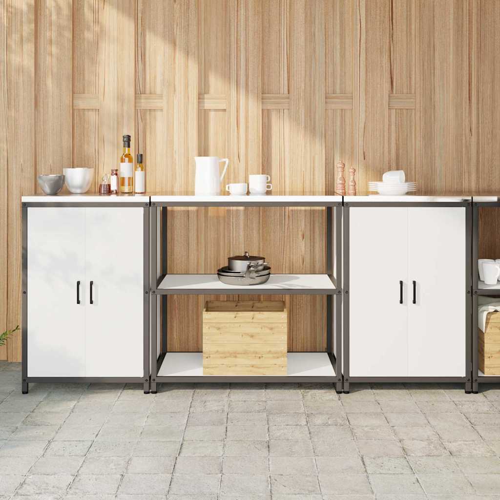 Vidaxl Ensemble De Rangement Cuisine Hattem 3 Pcs Blanc