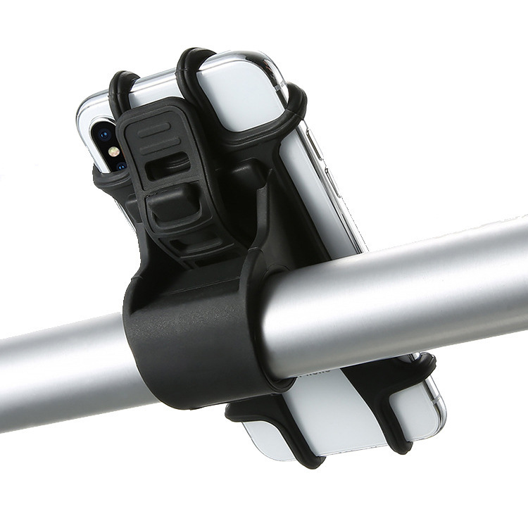 Universelle Fahrradlenkerhalterung Mit Motorradlenkerhalterung, Fahrrad-handyhalterung, Silikon-handyhalterung Mit Knopfverschluss.