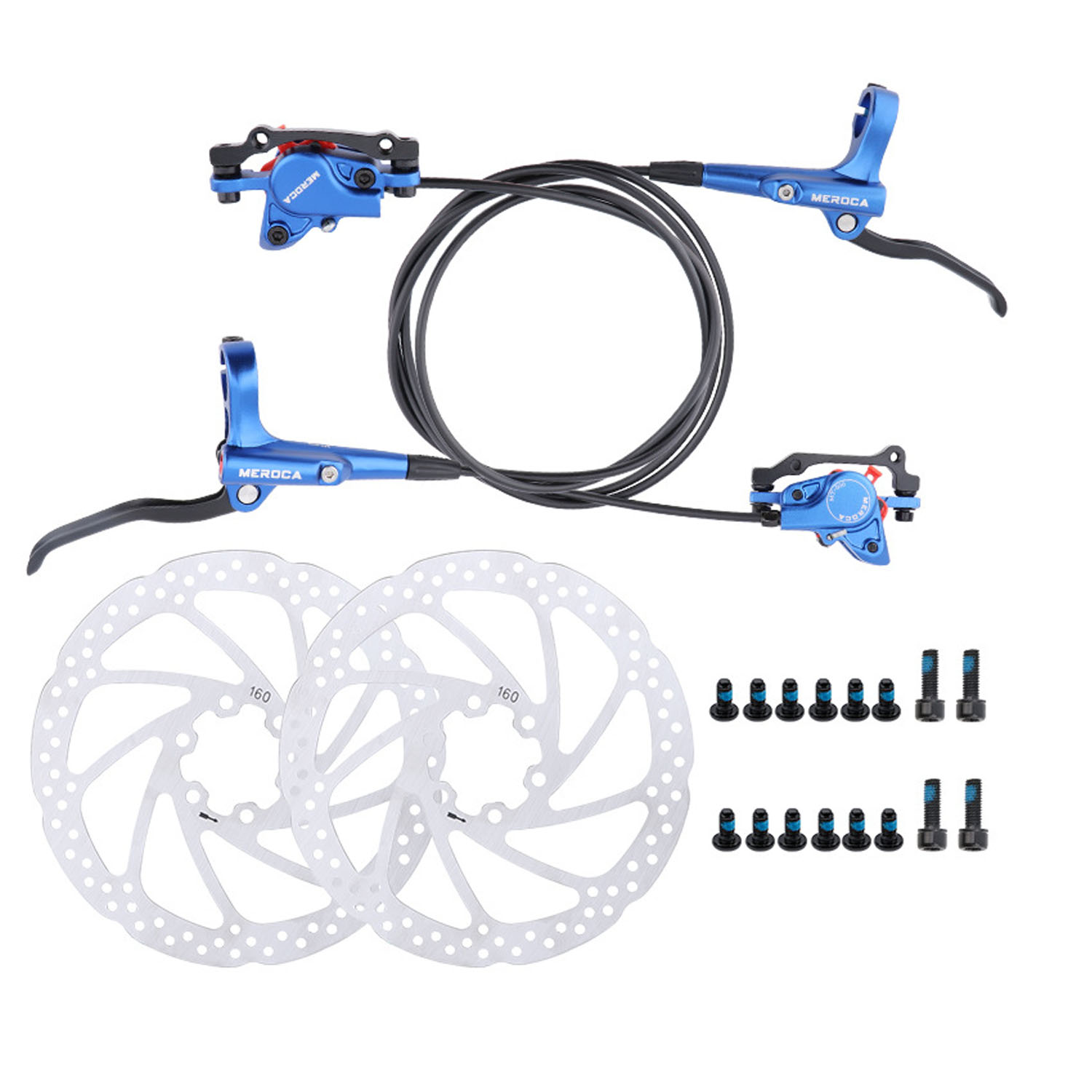 (blau) Hydraulisches Scheibenbremsen-set Für Mountainbikes, Scheibenbremsen Für Fahrräder