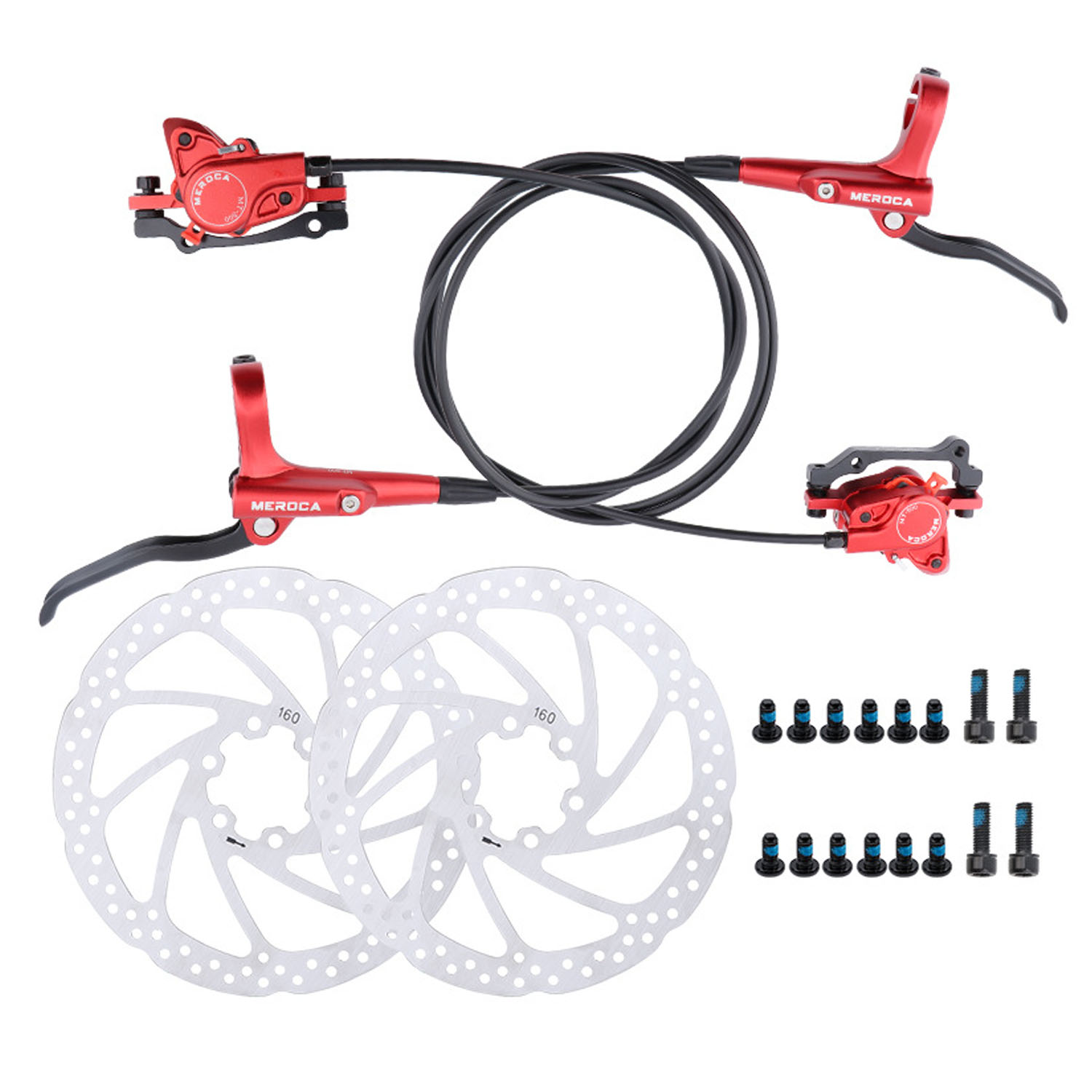(rot) Hydraulisches Scheibenbremsen-set Für Mountainbikes, Scheibenbremsen Für Fahrräder