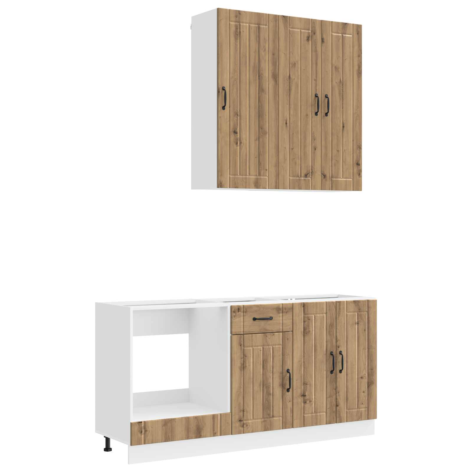 Kücheneinheit Lucca 5 Stk. Artisan-eiche Holzwerkstoff Vidaxl