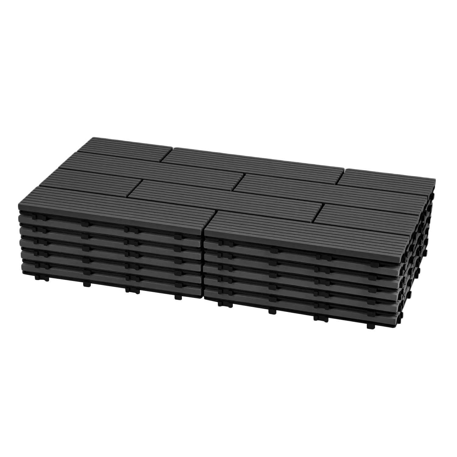 Wolketon Wpc Terrassenfliesen 30x60 Cm Anthrazit 6 Stück 1 M² Klickfliesen Garten Balkon