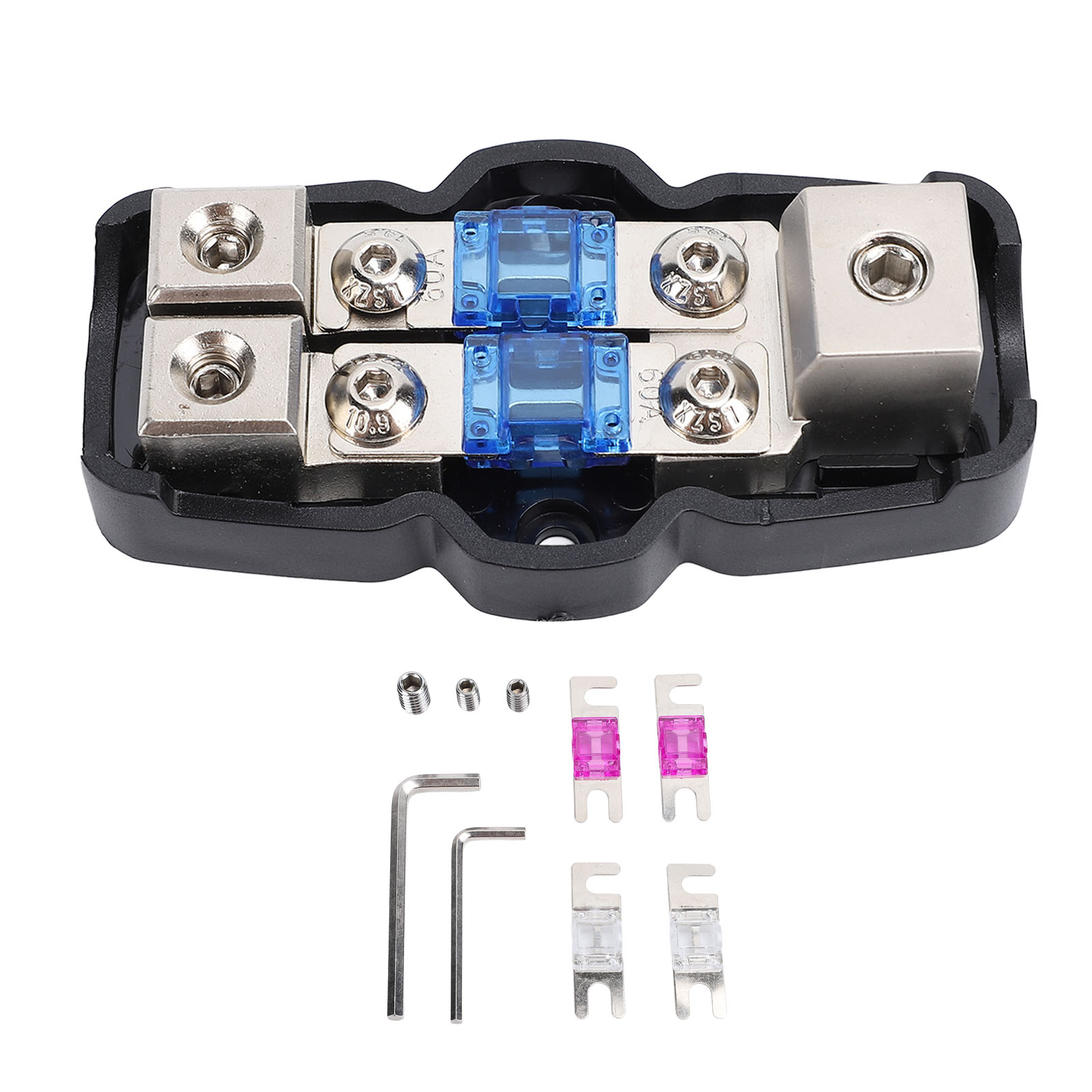 Mini-anl-sicherungsverteilerblock-kit Mit 1 Bis 2 Ausgängen Und 60-a-, 80-a- Und 100-a-sicherungen Für Yacht-, Fahrzeug- Und Wohnmobil-stromversorgungssysteme