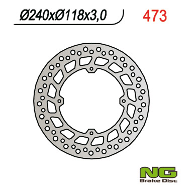 Vordere Bremsscheibe Honda Cr/xr '84-'94, 240x118x3 Mm 4x6,5 Mm