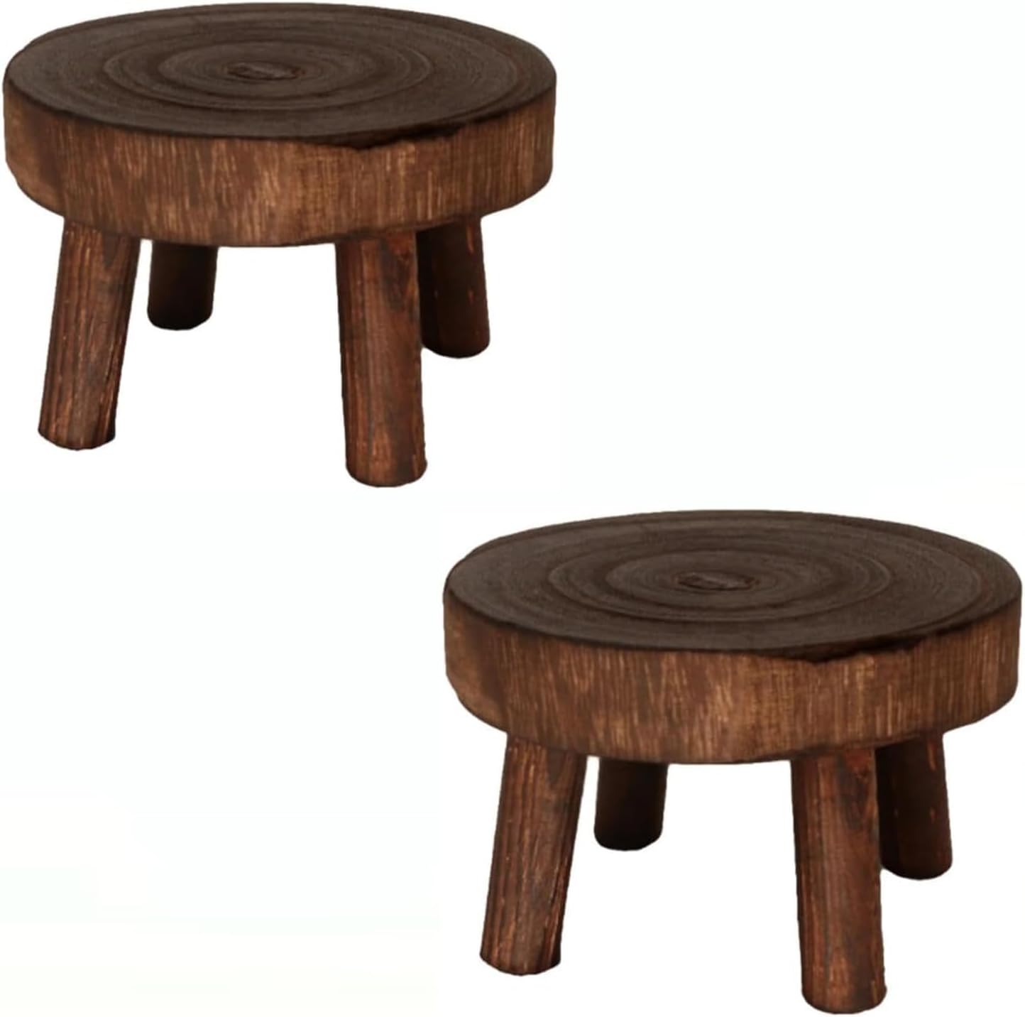Lot De 2 Supports Décoratifs En Bois Pour Plantes, Mini Supports Multifonctionnels Pour Pots De Fleurs, Supports Pour Plantes Grasses, Supports Pour Pots À Bonsaïs Pour Le Bureau, Supports À Bonsaïs P