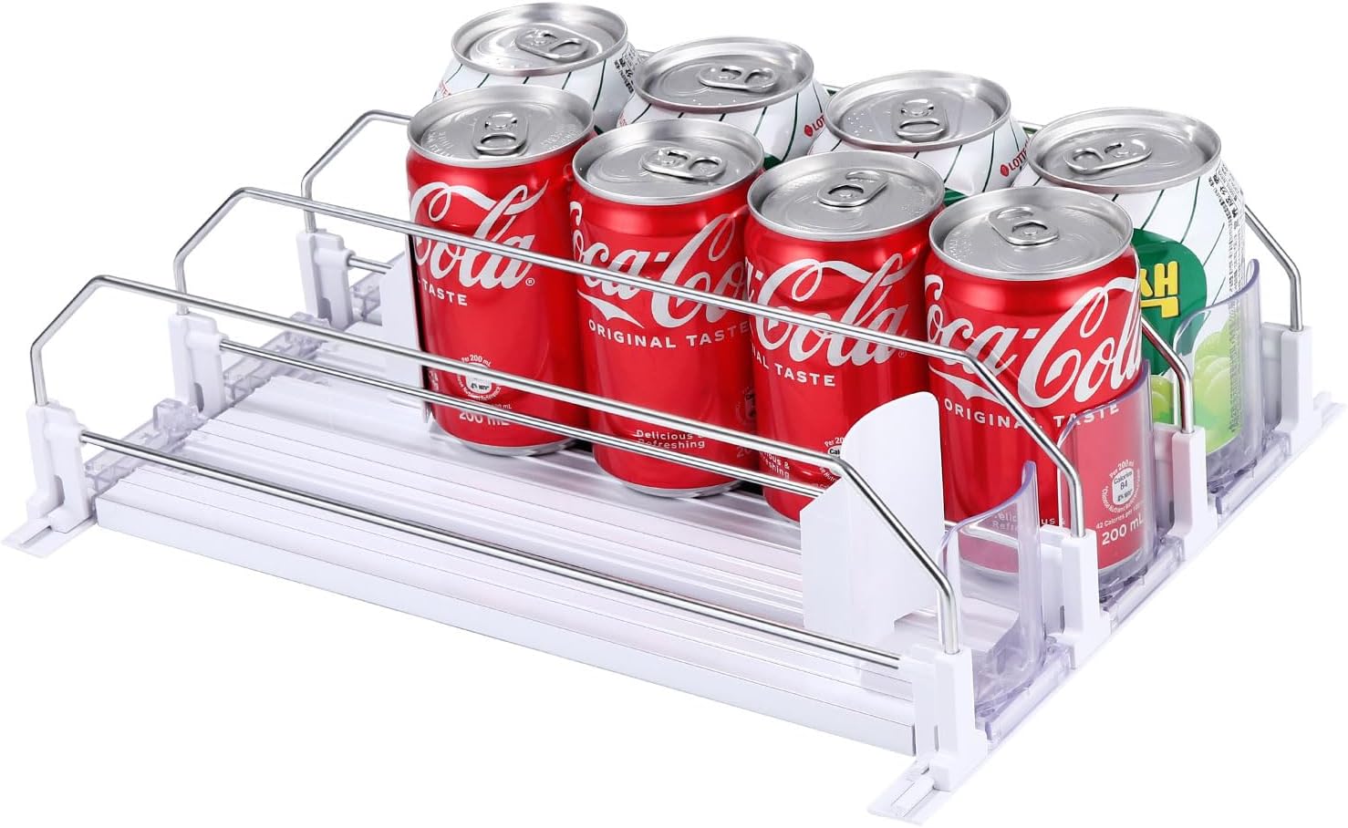 Distributeur Automatique De Boissons Pour Réfrigérateur, 3 Rangées, 31 X 25 Canettes, Avec Tiroir Coulissant, Organisateur De Réfrigérateur Pour Cuisine Et Supermarché