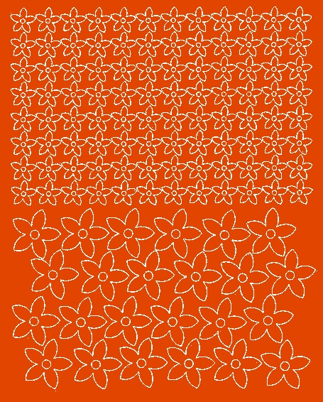 Aufkleber Für Fahrradhelme, Blumenmotiv, 120 Stück, Orange Matt