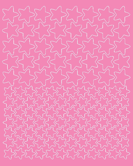 Fahrradhelm-aufkleber, Sternenmotiv, 124 Stück, Rosa Glänzend