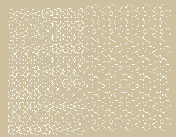 Aufkleber Für Fahrradhelme, Blumen, 112 Stück, Beige Matt