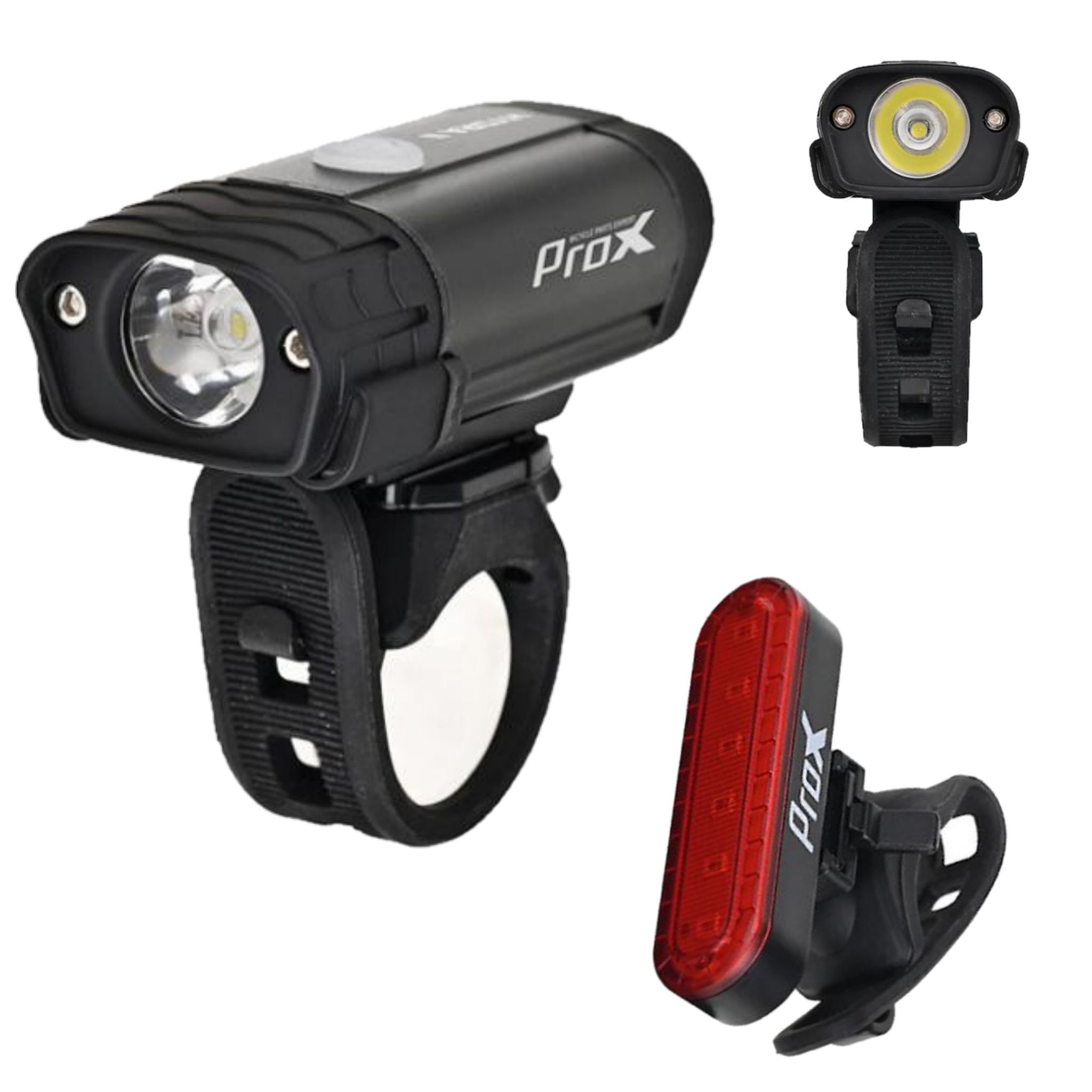 Fahrradlicht-set Vorne + Hinten, 400 Lm, Usb-c, Prox Hydra Ii, 1100 Mah